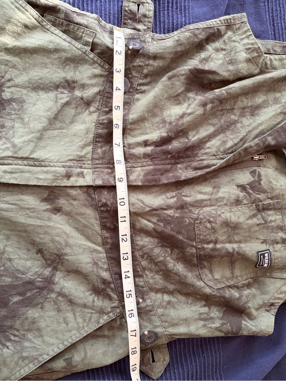 Wild Fang Sleeveless Olive and Black Tie-Dye Jumpsuit Large $40 - Picture 13 of 15